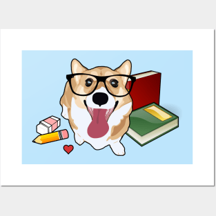 Smart Corgi Posters and Art